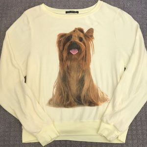 Wildfox Yellow Dog Sweater- Med